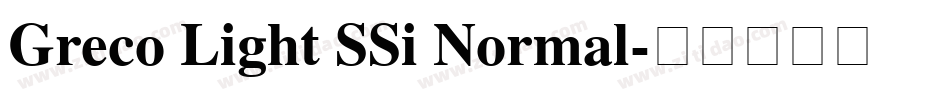 Greco Light SSi Normal字体转换